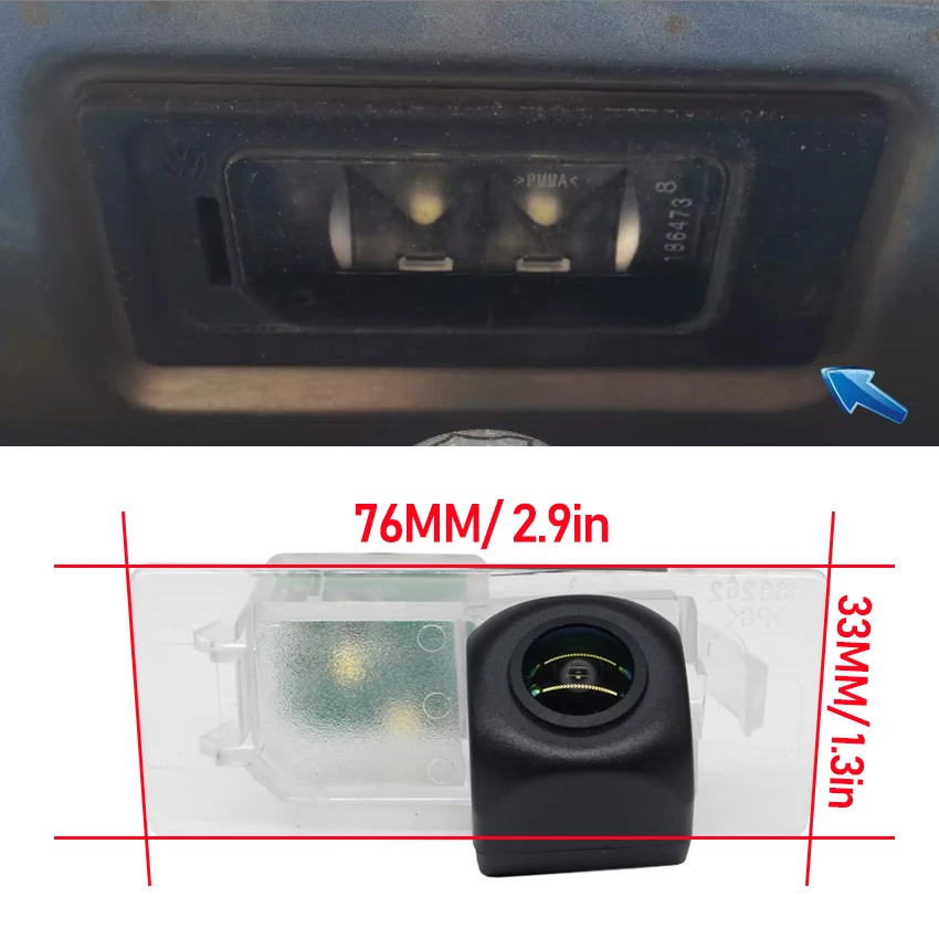 For VW T6 Transporter Caravelle Multivan 2016 2017 2018 2019 2020 HD 1080×720P Fisheye Rear View Camera For Volkswagen Car