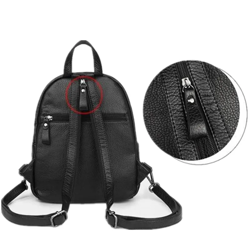 Anti-theft Soft PU Leather Backpack Women Vintage Shoulder Bag Ladies Mini Travel Backpack School Bags Girls mochila feminina