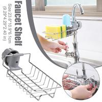 Stainless Steel Sink Drain Rack Sponge Storage Faucet Soap Kitchen Shelf Organizer Drainer Rack Holder Towel Accessories M2W8