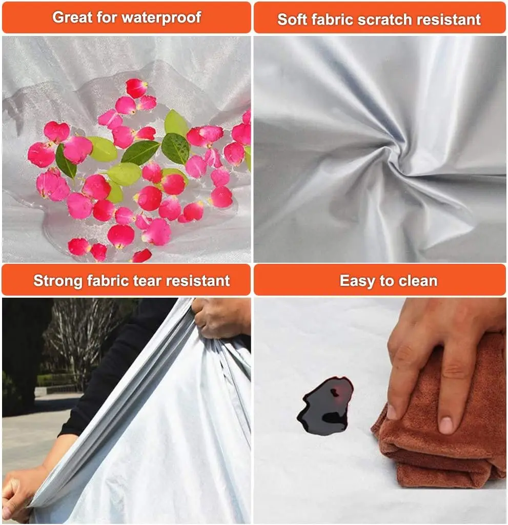 Kayme Car Cover for Automobiles All Weather Waterproof with Lock and Zipper Door, Outdoor Cover Sun Uv Rain Snow Protection JEEP