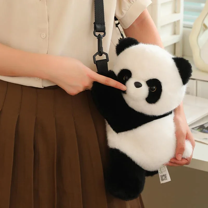 MyRytanda Panda Mochilas Bonitos Animais Dos Desenhos Animados Bolsas de Ombro Recheado Panda Vermelho Bolsas de Telefone Crianças Bolsas Escolares Presentes