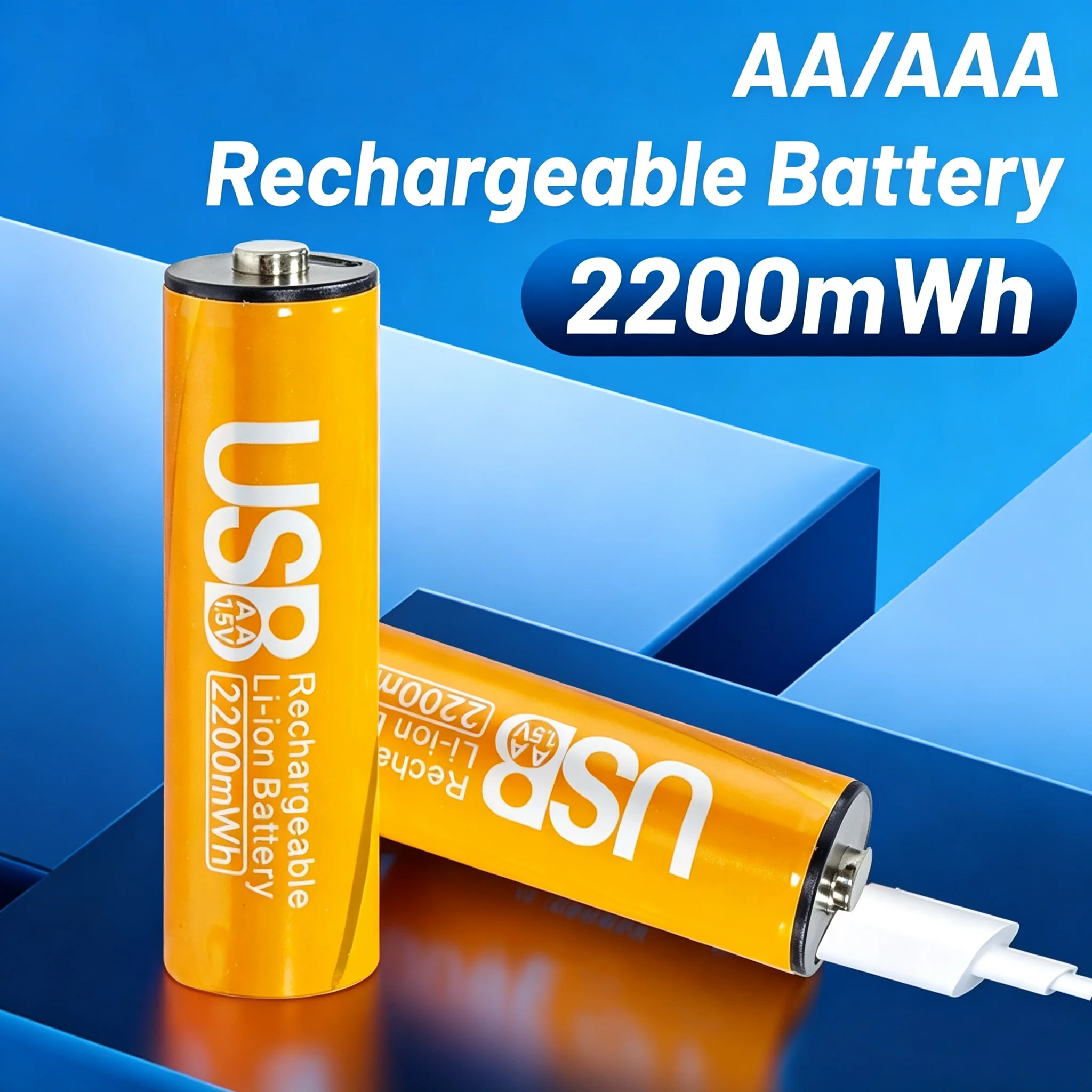 Original 1.5V AA AAA Rechargeable Battery Pack, AA 2200mWh AAA 600mWh With USB Charger For Digital Camera Toy Clock Video Game