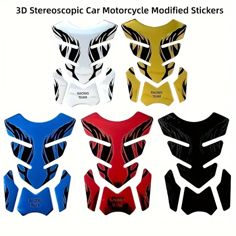 Motorcycle Accessories Sponge Rubber Decal for Honda Yamaha Tankpad Stickers Moto Fishbone 3D Tank Pad Oil Gas Protector Cover