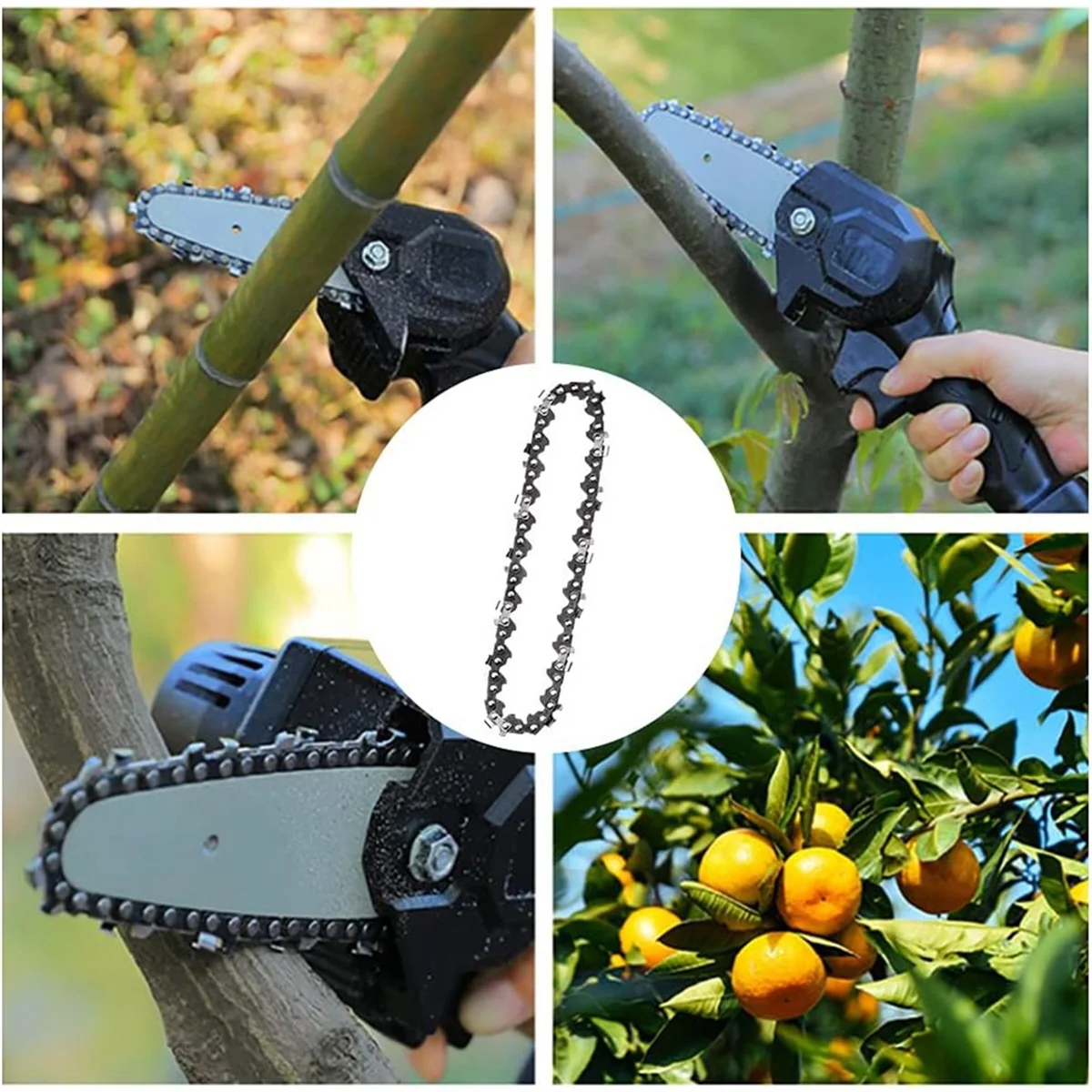 Hot sale 4Pcs Mini Chainsaw Chain 4 Inch Guide Saw Chain 1/4 LP Pitch, 28 Sections for Electric Protable Handheld Chain Saw