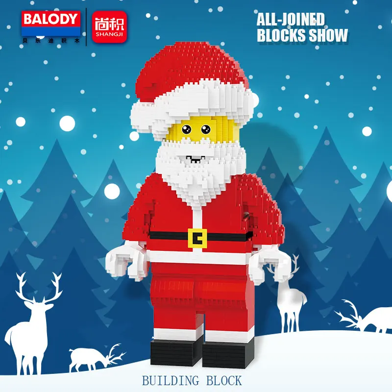 

Balody Small Diamond Building Blocks 1910pcs Santa Claus Action Figures Building Bricks DIY Assembly Christmas Gifts For Kid Toy