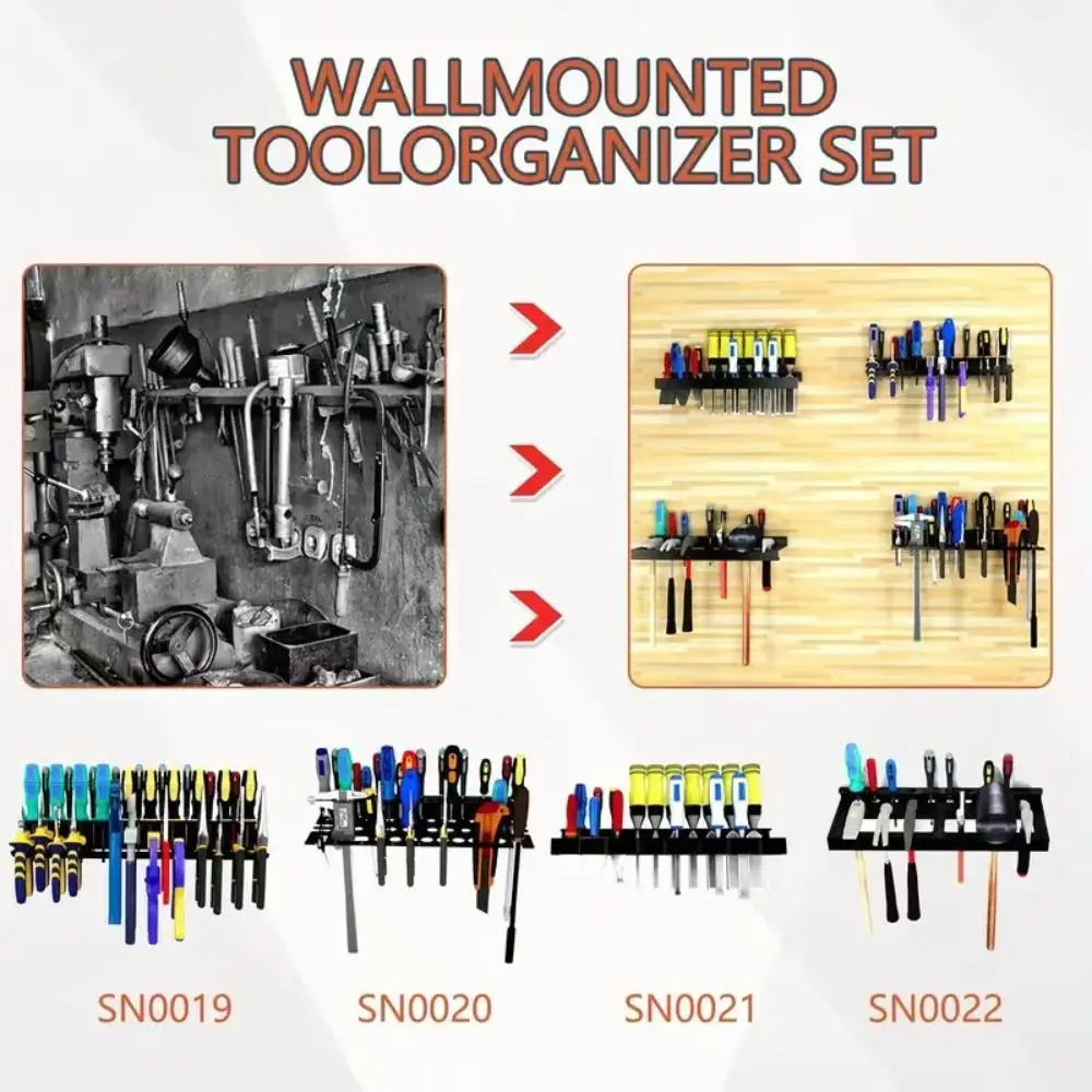 

Large Capacity Hand Tool Organizer Sturdy Rust Proof Tool Storage Rack Small Tool Storage Wall Mounted Metal Storage Rack