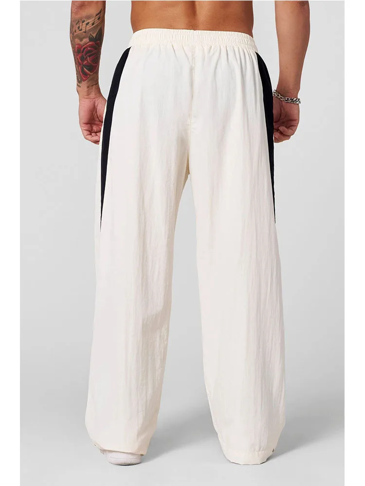 Nouveaux pantalons de sport patchwork à jambes droites pour hommes, pantalons décontractés, pantalons amples à la mode pour hommes en automne et en hiver 2025