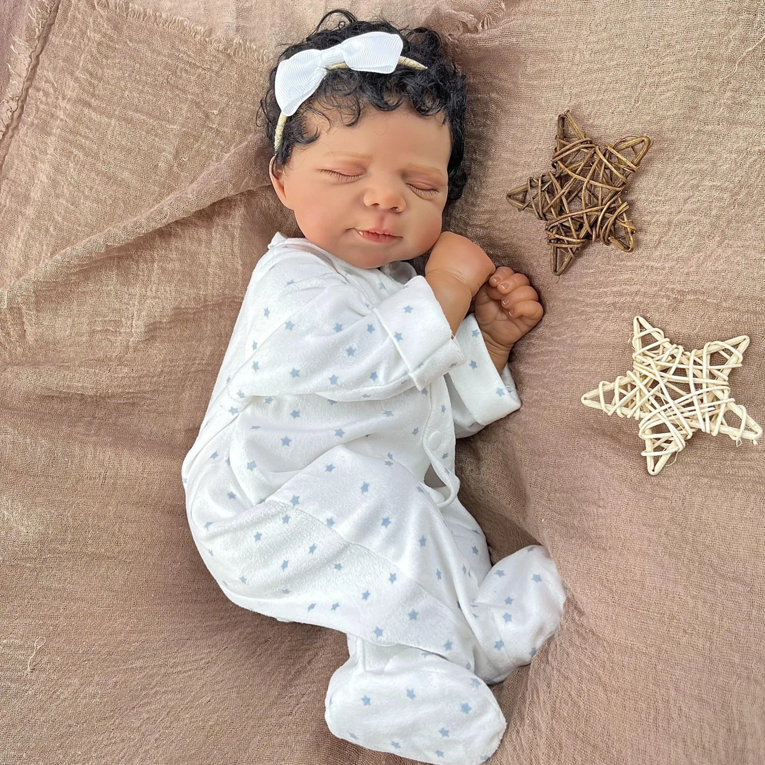 甘いリアルなリボーンドール 45 CM 18インチ 布製ボディ 手作り おしゃれな誕生日プレゼント