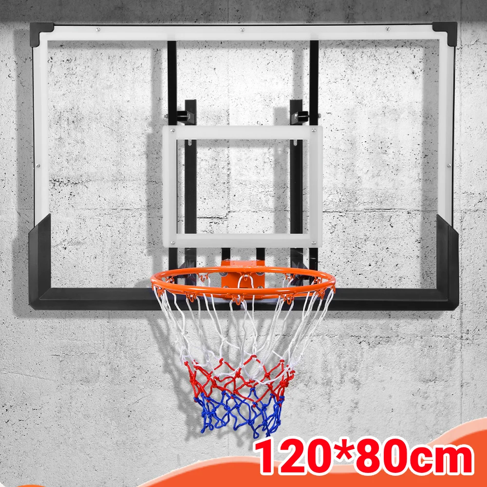 

120x80cm Basketball Hoop Indoor Large Basketball Hoop for Door Wall Mounted and Room Shooting Ball Sport Game Set