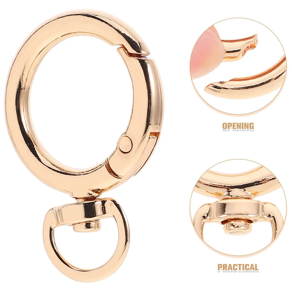 10pcs Spring Buckles Heavy Duty Alloy Swivel Clasps Key Ring Clips For Keys Bags Accessories Carabiner Keychain Clip Leash Clip
