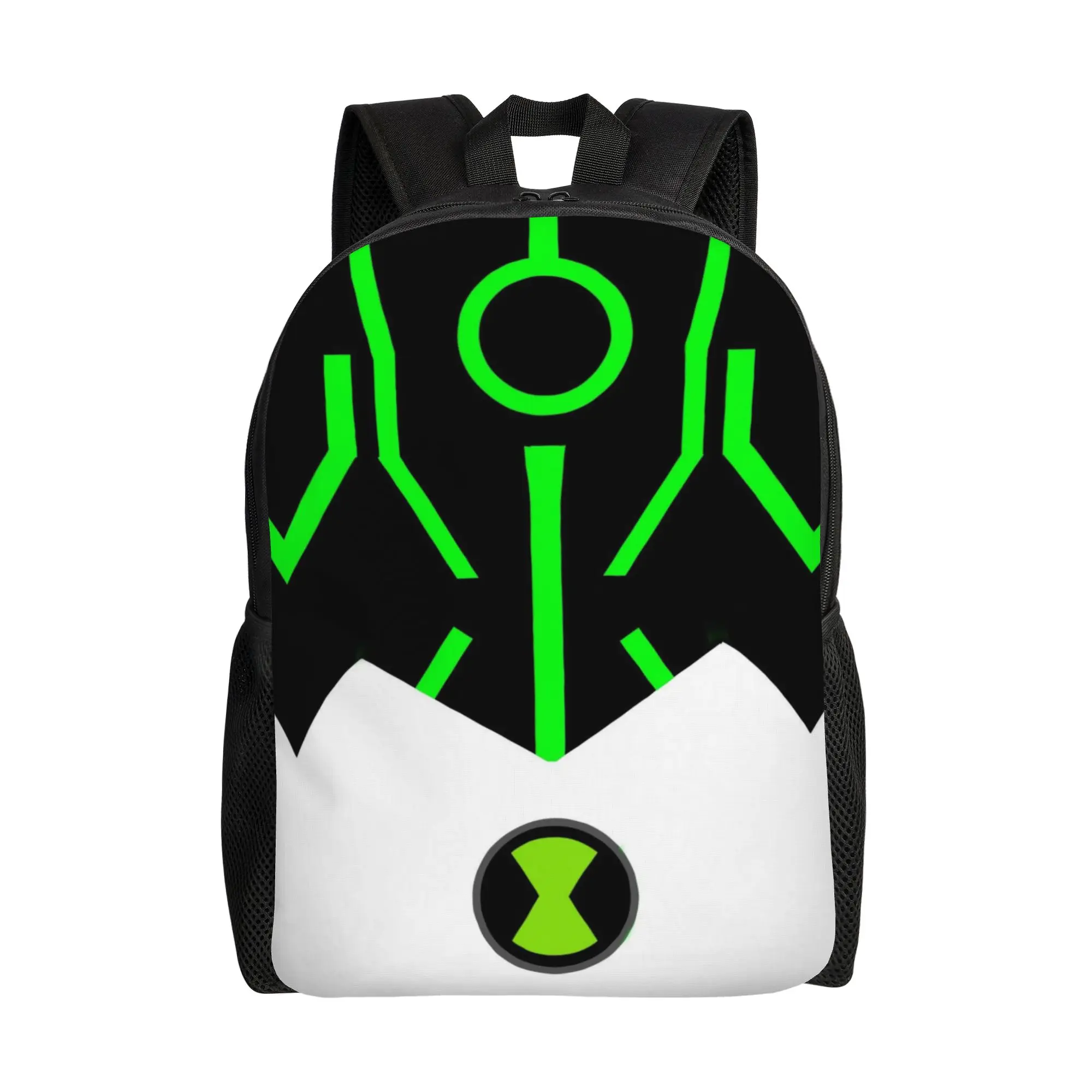 Back to school season Portable Ben10 Omnitrix Symbol Line Art Daypack  Ladies Backpack