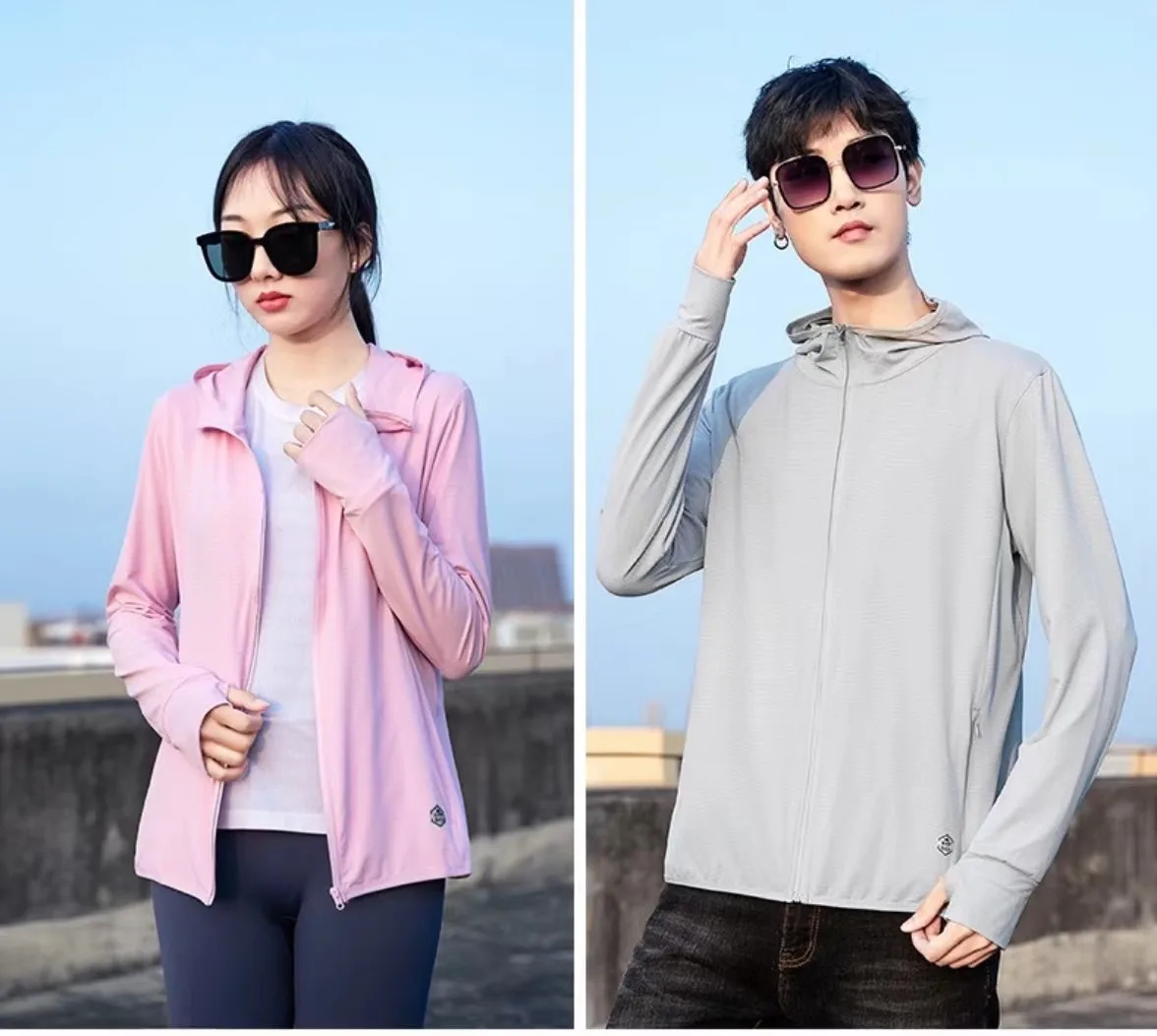 New UPF50+UV sun protection hoodie jacket for men and women, lightweight hiking outdoor long-sleeved sun protection shirt jacket