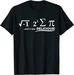 T-shirt drôle de maths pour hommes, j'ai mangé de la tarte et c'était délicieux, haut en coton, t-shirts normaux, prédominants, coupe couvertes