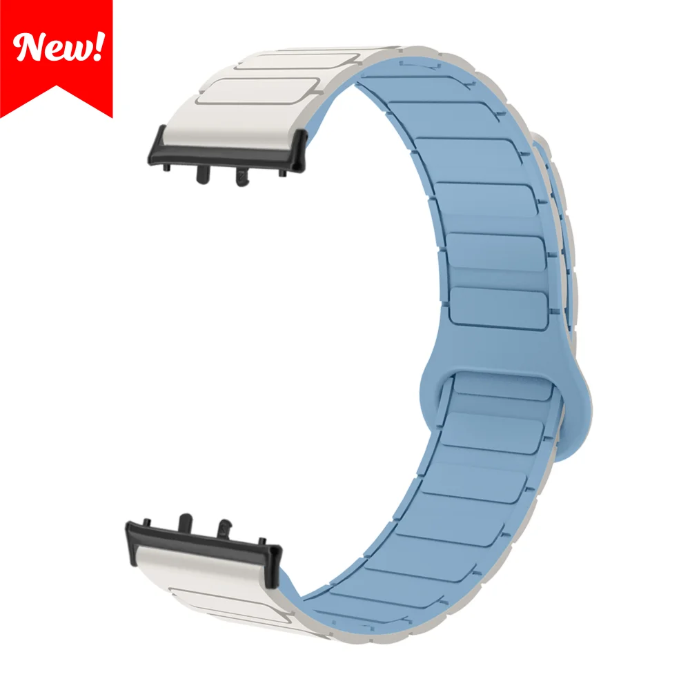 

18mm Magnetic Silicone Strap For Samsung Galaxy Fit 3 Strap Bracelet Quick Release Head Clasp Sport Watch Band For Man Woman