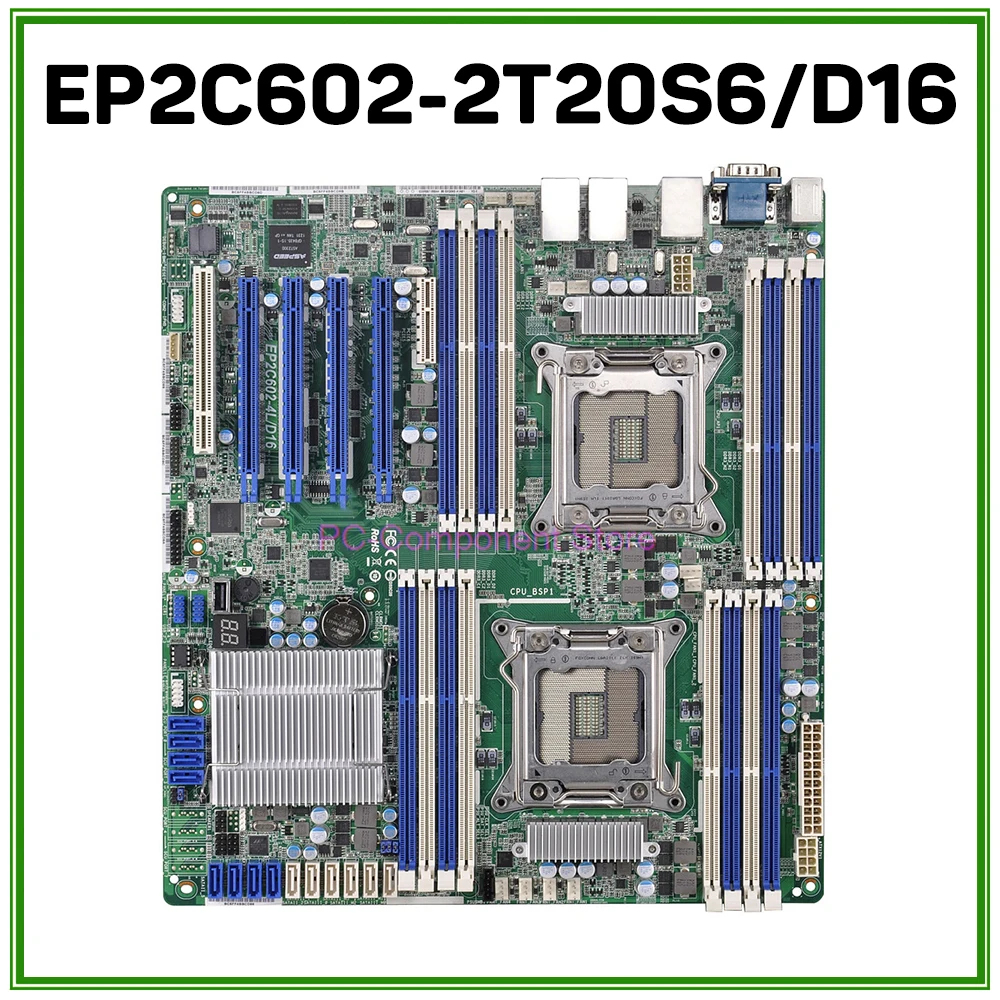 Server Motherboard For Asrock DDR3 LGA2011 EP2C602-2T20S6/D16