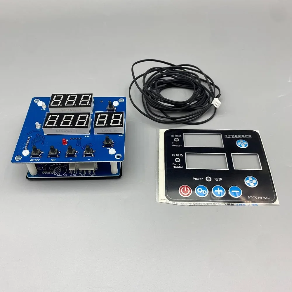 Dual automatic heating 24V DT-TC2W2 thermostat for Large format printer Temperature control panel  Piezoelectric photo machineho