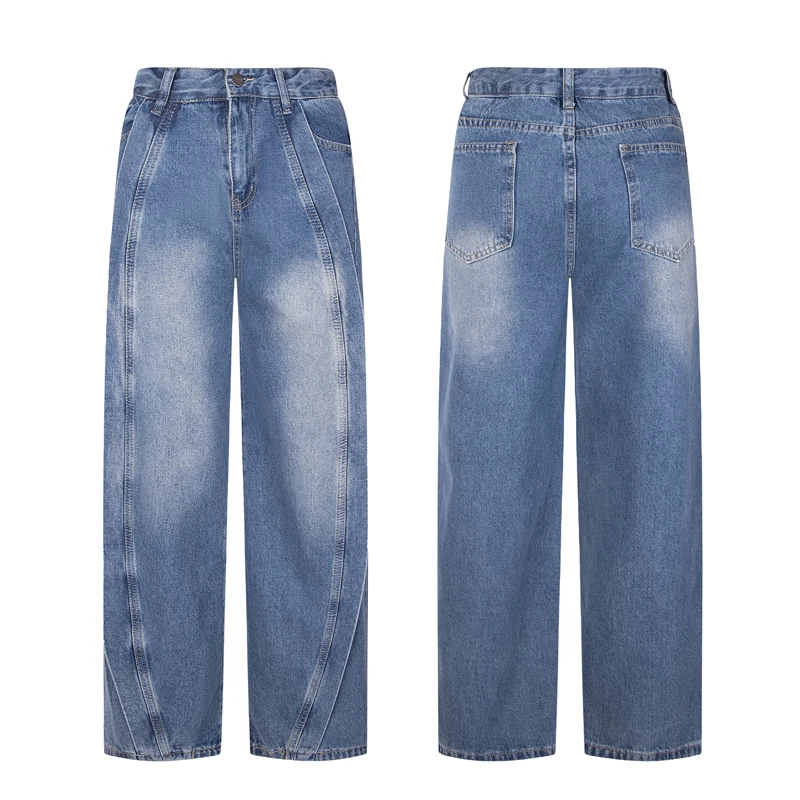 

Модные брендовые джинсы High Street Project G/R, простые повседневные однотонные джинсовые брюки с прямыми штанинами, стиль унисекс