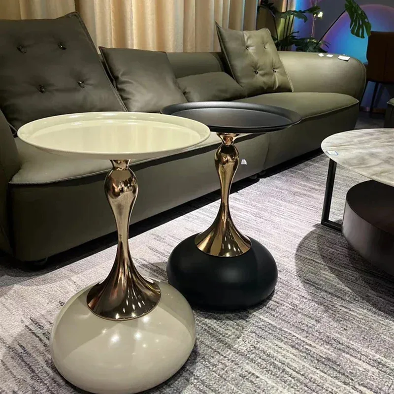 

Unique Round Coffee Table Small For Sofa Corner Metal Round Coffee Table Heat Insulation Side Black Table Basse Home Furniture