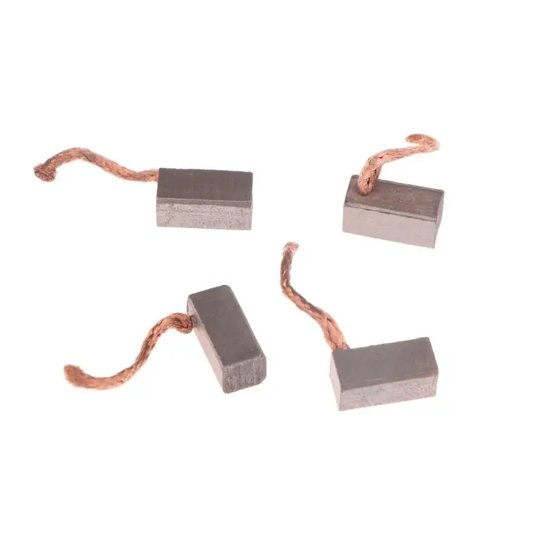 

4 шт. угольные щетки для электродвигателей 6x6x12 мм, для электроинструментов и вентиляторов, графитовые щетки