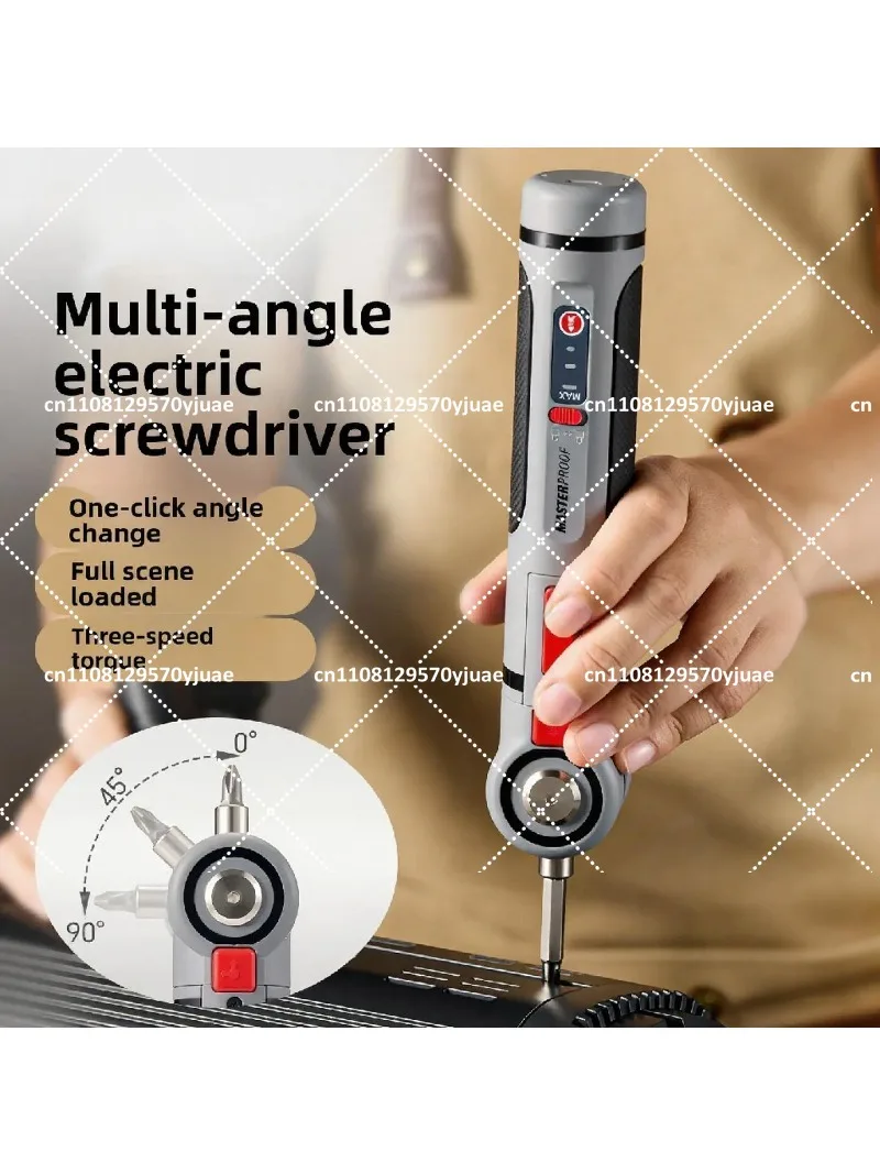 Mini Multi-Function Electric Screwdriver Rechargeable Adjustable Angle Handheld Power Tool
