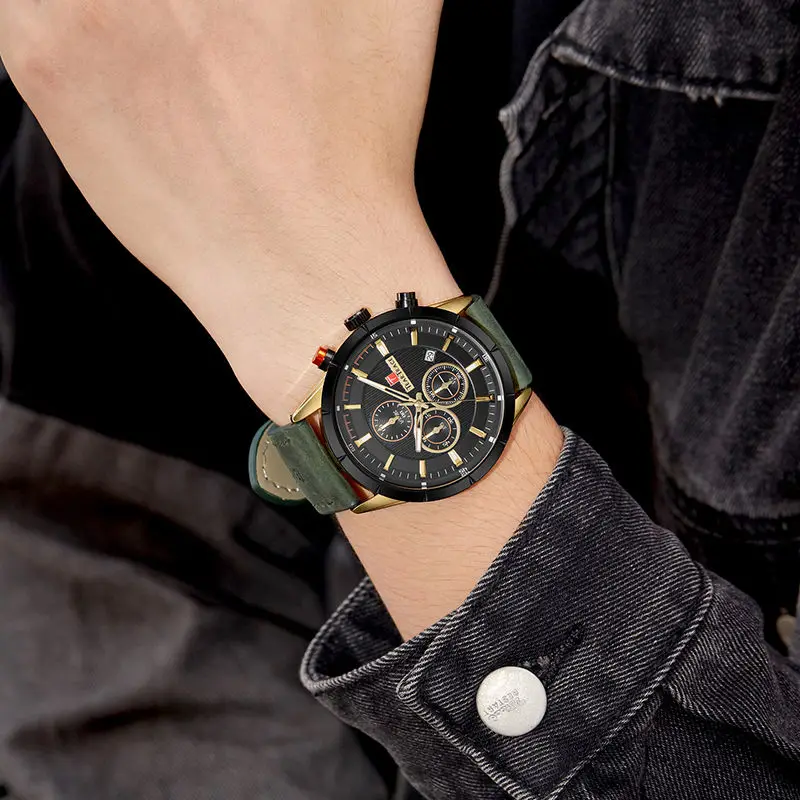 TEARTRACE-ساعة كوارتز رياضية متعددة الوظائف للرجال ، قرص كبير ، تقويم المد والجزر ، مضيئة ، مقاومة للماء ، إلكترونية ، أصلية