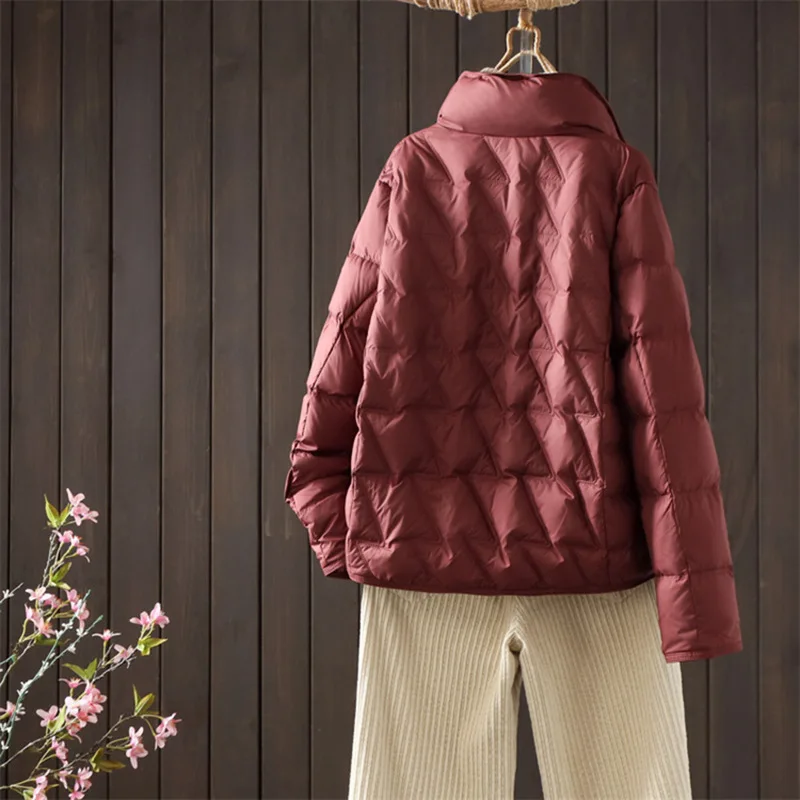 2025 Autumn/Winter Women's Down Jacket Commuter Retro Casual Jacket