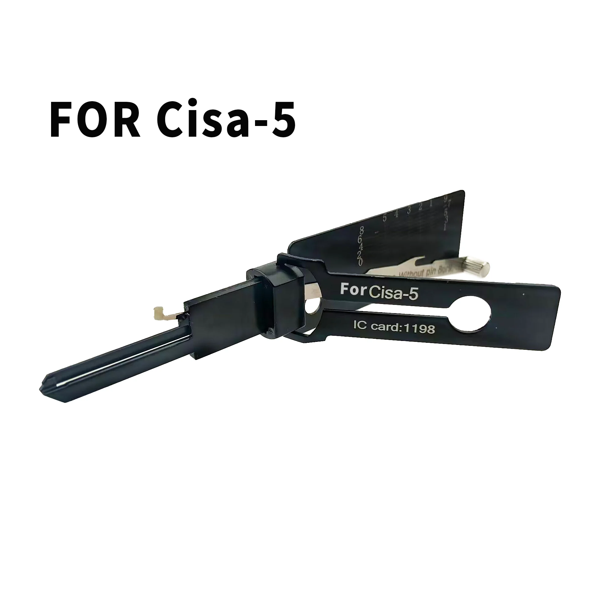 Herramienta LISHI 2 en 1 para cerraduras CISA, herramienta de cerrajero con gancho para abrir cerraduras de puertas con precisión.
