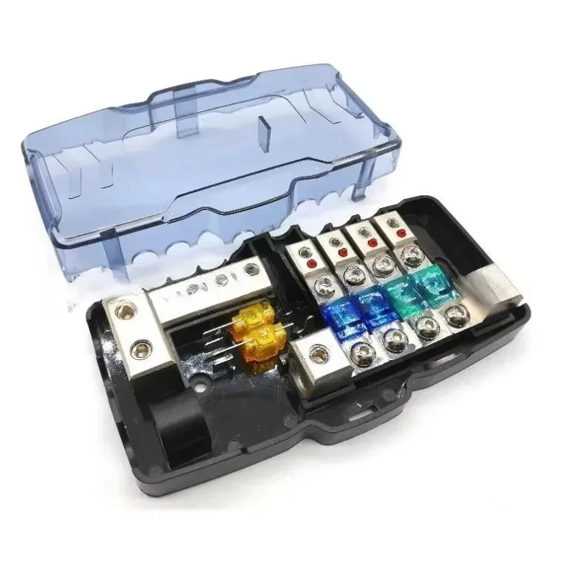 

New Car Player Accessores 24 for Motorcycle Audio System Stereo Fuse Box Splitter with 30A 60A Fuse Blades Block Distribution