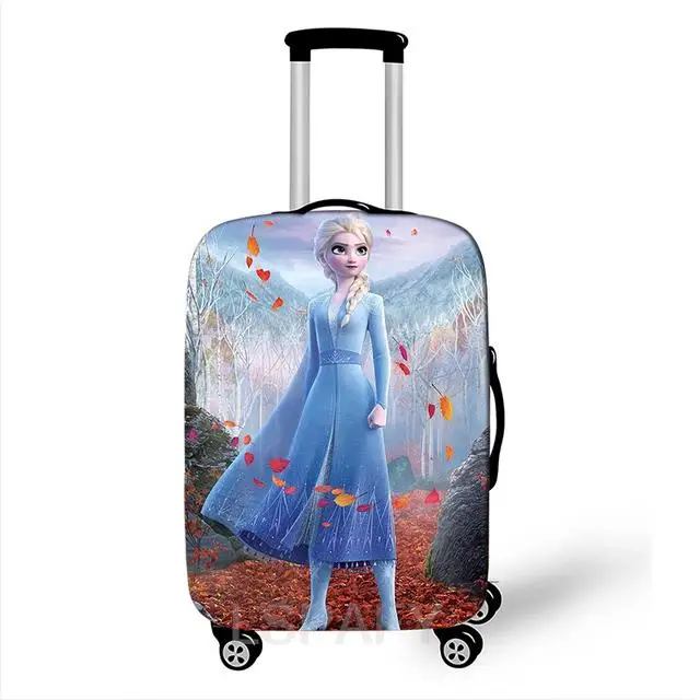 Cartoon Disney New Frozen Elsa Anna Luggage Cover Elastic Suitcase Protective Cover For Travel Bag Anti-Dust Protective Cover