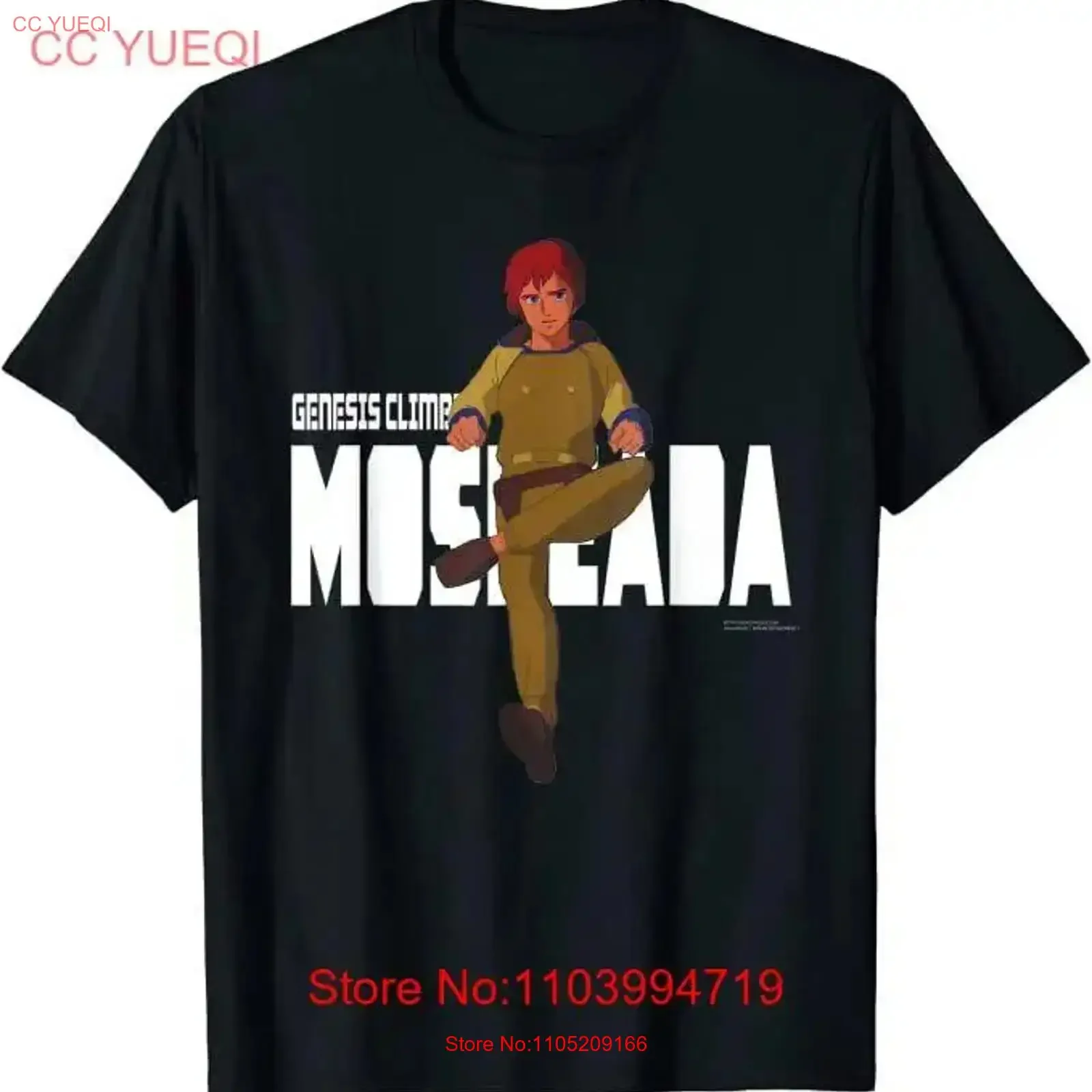 تي شيرت Genesis Climber MOSPEADA Ray تي شيرت أسود من إنتاج Tatsunoko JP LTD أصلي عتيق مغسول برسومات ناعمة ممتدة ومتعددة الاستخدامات #1