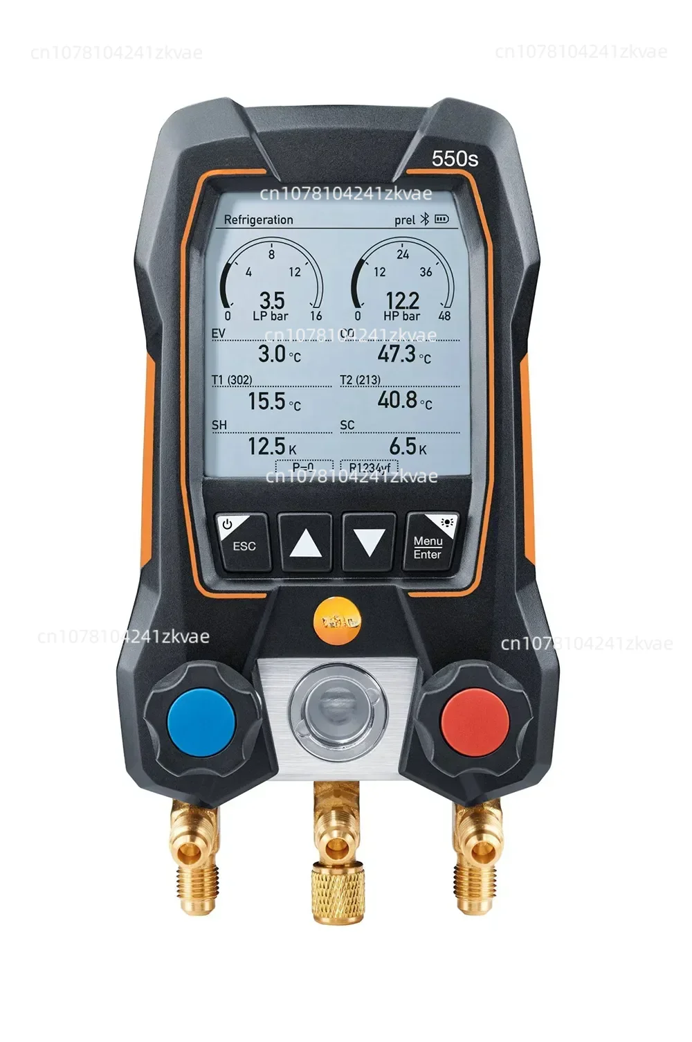 Intelligent Digital Manifold with Bluetooth and Bidirectional Valve Group with Fixed Cable Clamp Temperature Probe 550s