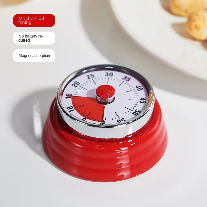 Timer Kitchen Mechanical Timer Baking Reminder Timer Student Time Manager Stainless Steel with Magnet