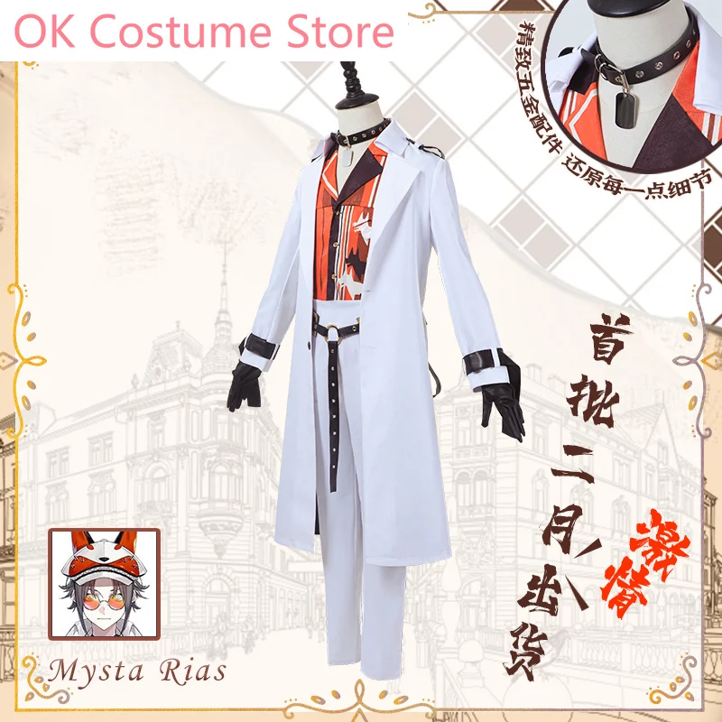 Anime! Vtuber Luxiem Mysta Rias Game Suit England Gentleman Uniform Cosplay Costume Halloween Party Outfit For Men NEW