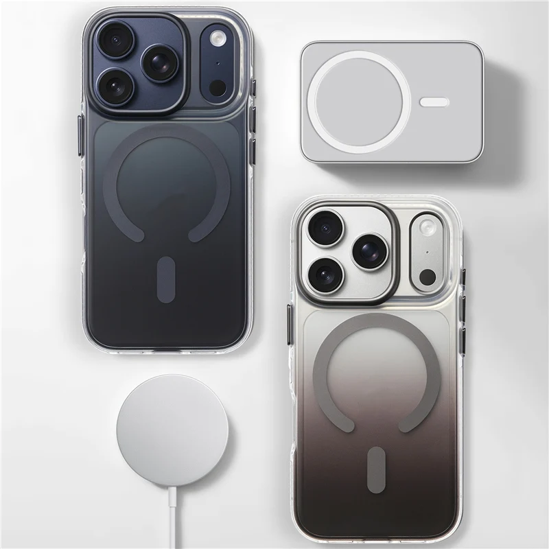 Trendige Matte Halbtransparente Farbverlauf-Hülle für Magsafe Magnetische Hülle Geeignet für iPhone 18Pro 17promax 17Pro Sturzsichere Abdeckung – Detail 1