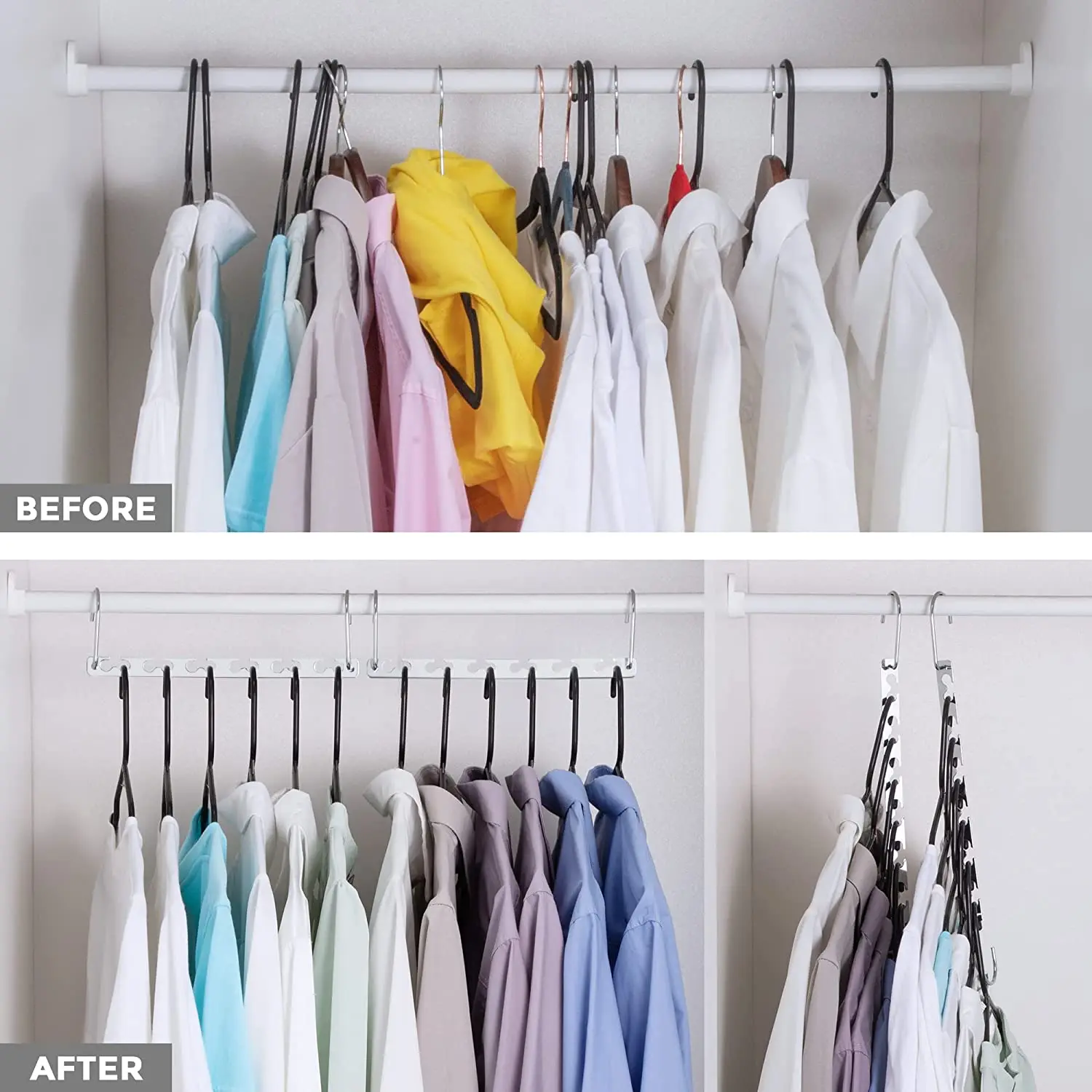 Metal Magic Hangers Space Saving Hangers Closet Multi-Port Support Clothing Hanger Organizer Hook Storage Hangers Drying Rack