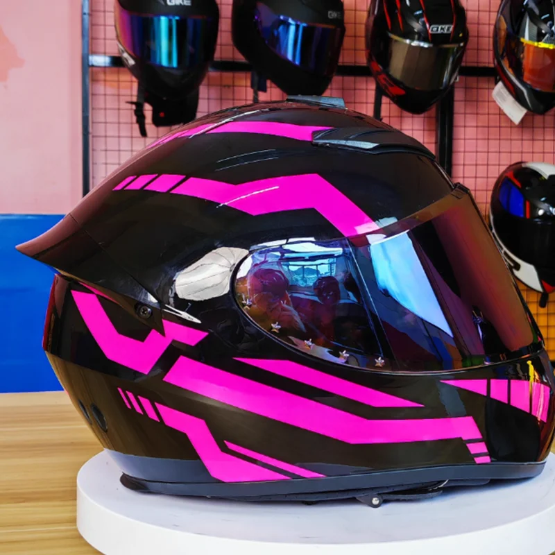 

Bold and Aggressive Rose Samurai Full Face Motorcycle Helmet DOT with Removable Washable Interior for Sport Bike Casque Moto