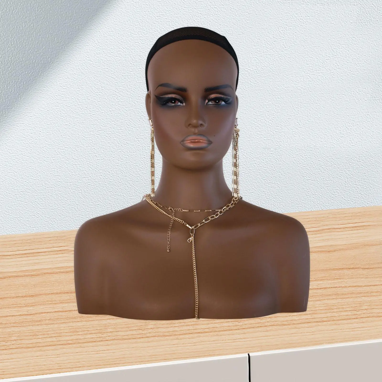 Female Mannequin Head Wig Showing Stand Hat Beauty Accessories Displaying