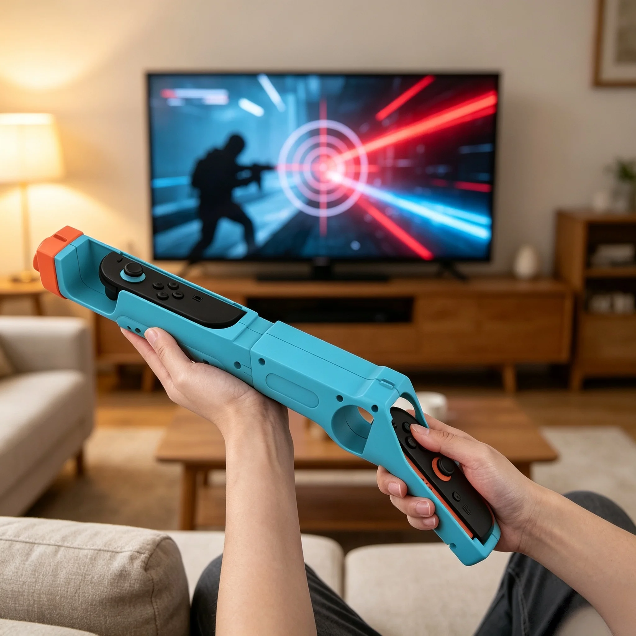 Empuñadura de pistola para juegos de disparos para Switch 2 Joy-Con, mango de pistola con movimiento de apuntado, controlador Blaster, accesorio para juegos de disparos, 1 unidad.