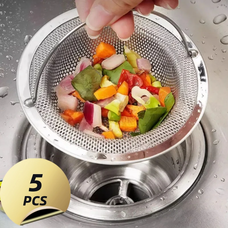 304 stainless steel kitchen drain filter, hotel sink filter, with handle and plug for easy replacement of drainage basket