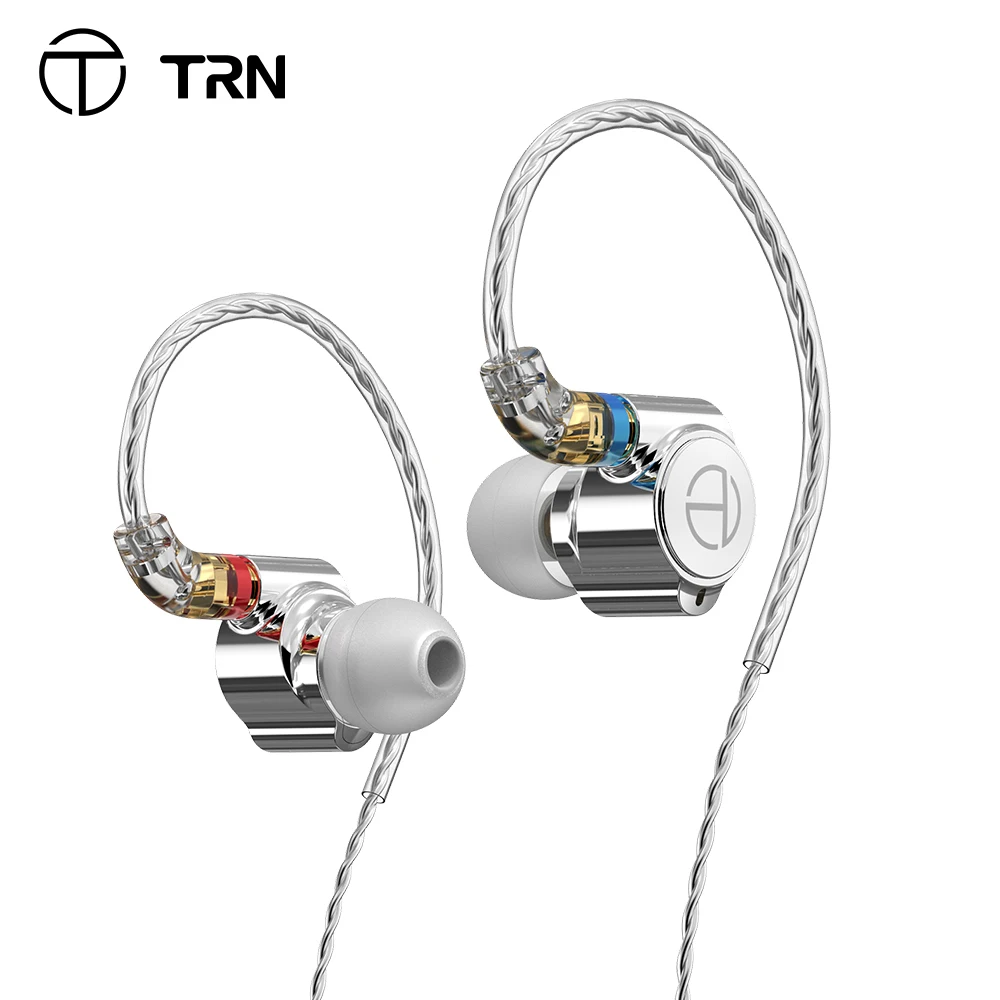 TRN TA1 BA DD Drive 3.5 مللي متر داخل الأذن سماعة HIFI سماعة أذن معدنية مع كابل MMCX مطلي بالفضة لـ ST5 MT3 EMA TN