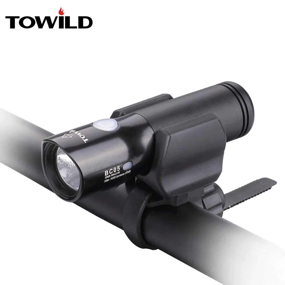 

TOWILD BC05 Portable 1100lm EDC Flashlight USB C Rechargeable LED 18650 Torch with Power indicator 3400mAh Camping lamp