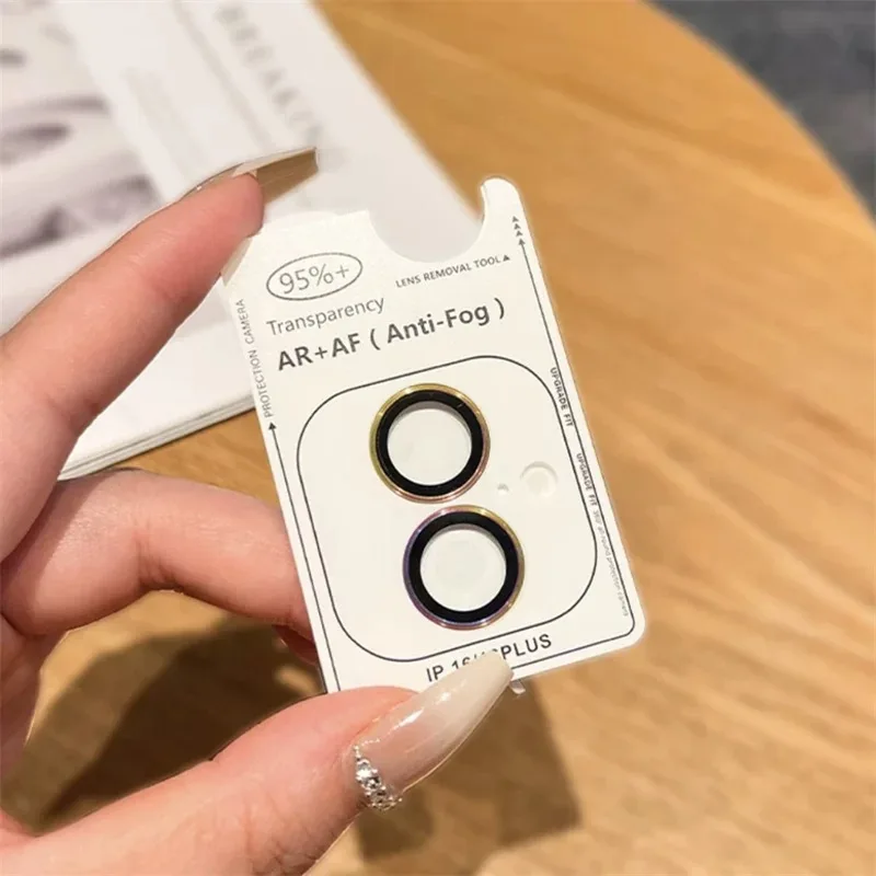 2-3Pcs For Apple 17 16 15 Pro Max AR Anti-Fog Original Color Rear Camera Tempered Glass Protective Film Silvery Orange Grey Blue