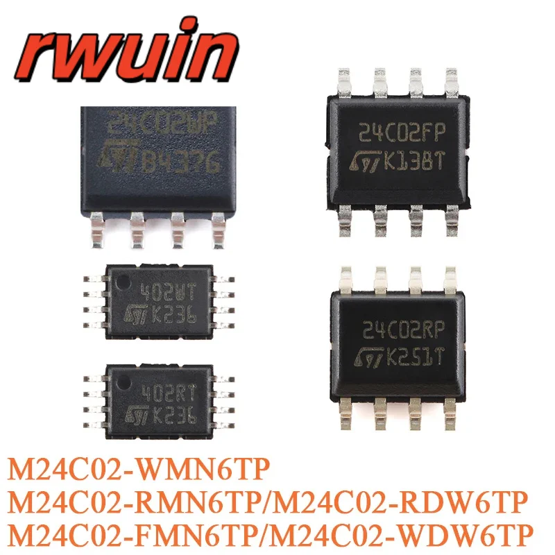 20pcs/5Pcs M24C02-WMN6TP M24C02 SOIC-8 Chip EEPROMs Serial I2C IIC Interface M24C02-RMN6TP M24C02-RDW6TP M24C02-FMN6TP -WDW6TP