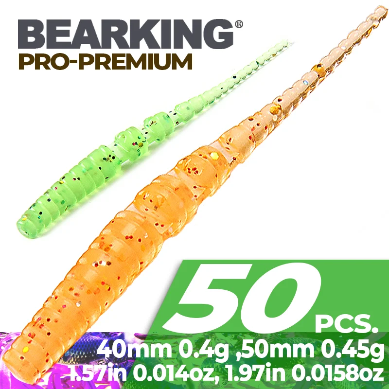 BEARKING-Señuelos de pesca de silicona, cebos artificiales, Wobblers, carpa, sábalo, carpa, 2021, 4cm, 5cm