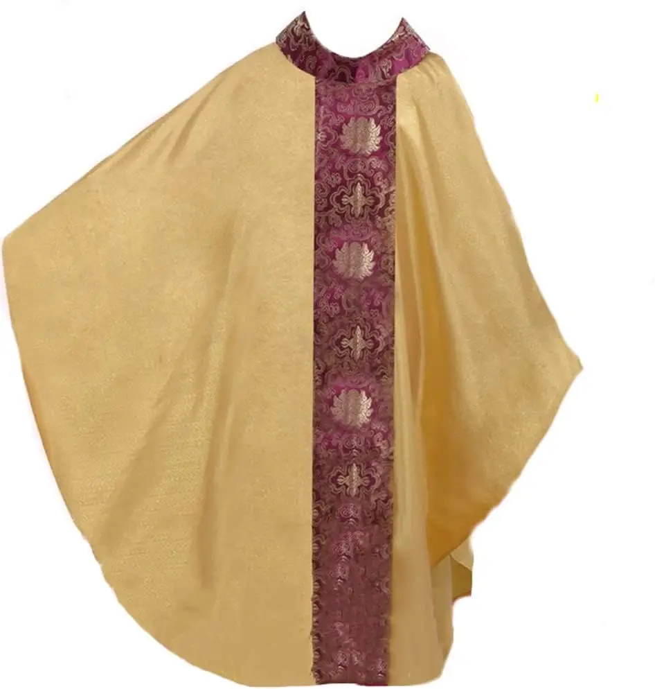 BLESSUME Concuramentos florais jacquard casacos de sacerdote católico