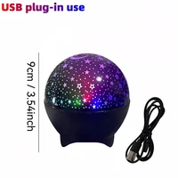 LED Star Moon Projector Lamp RGB Auto Rotating Magic Ball Moon Light Colorful Starry Sky Night Lights for Bedroom Home Decor 6