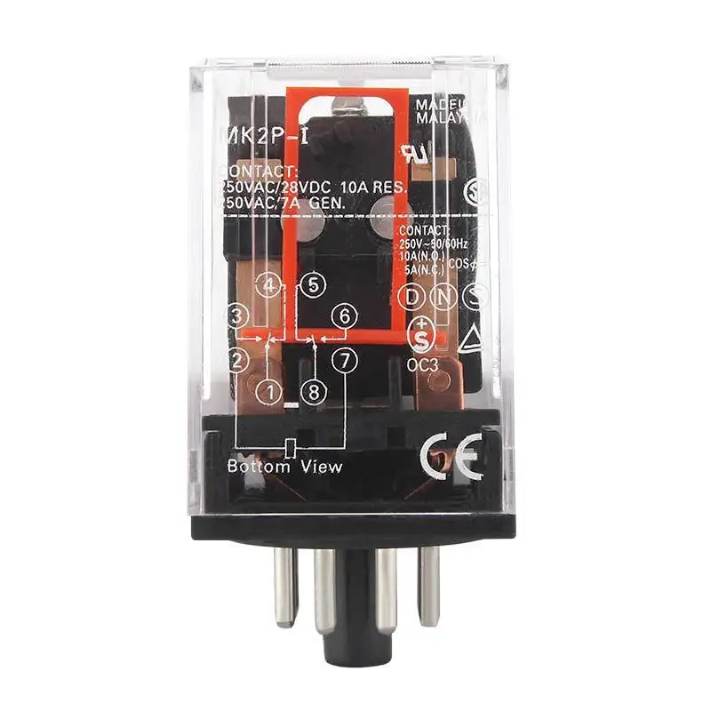 JQX-10F JTX-2C Small Universal Type JTX-3C Electromagnetic Intermediate Relay 220V 24V Round 8/11 Pins
