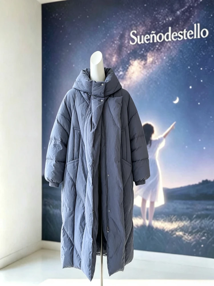 Women'S Fashion Parka - Korean Fashion Quilted Oversized High Collar