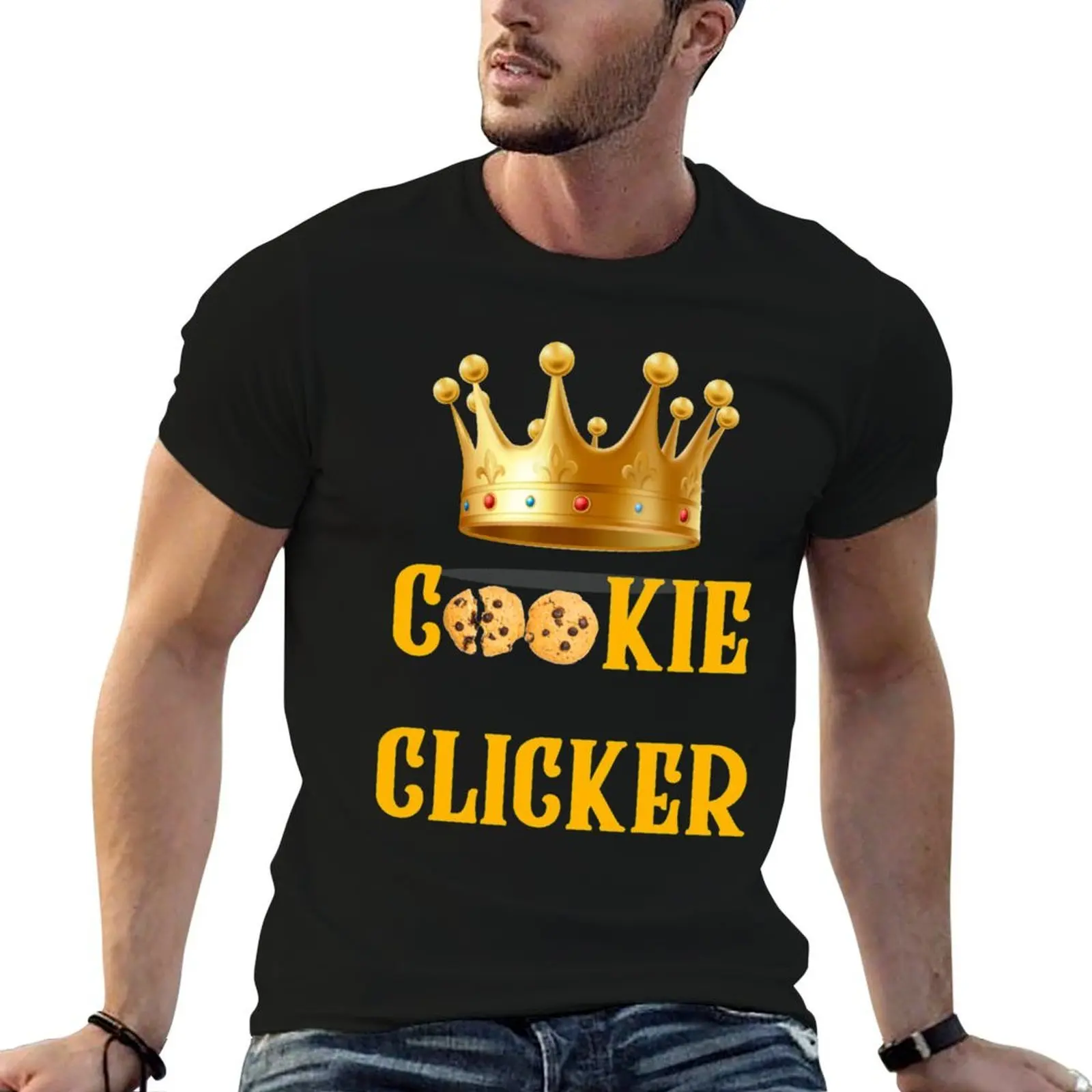 

funny Cookie Clicker T-Shirt men t shirt cotton 100% t shirt man luxury T-Shirt