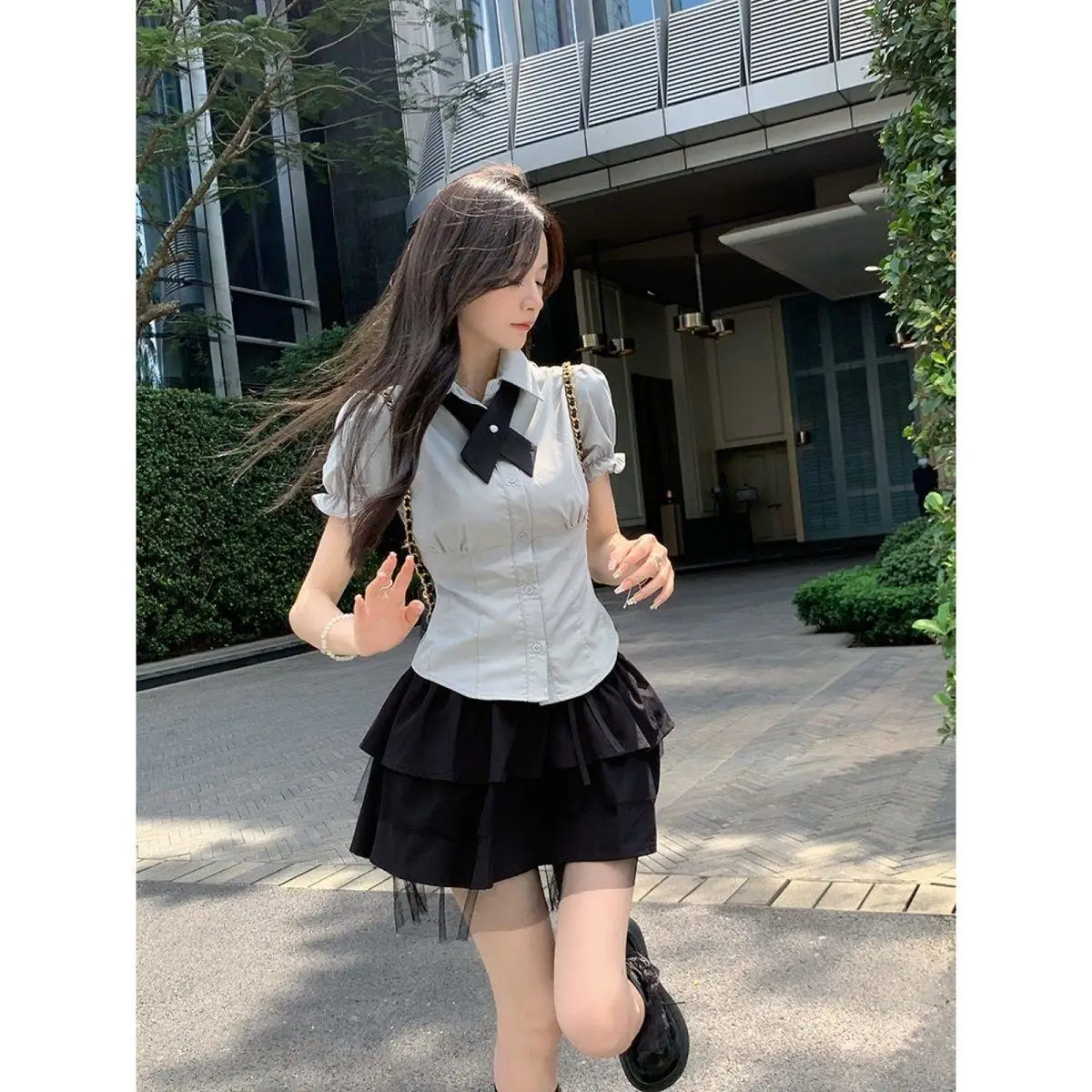 Traje escolar japonés, conjunto de falda de uniforme japonés, moda Vintage, lindo Jk, uniforme escolar universitario, Verano